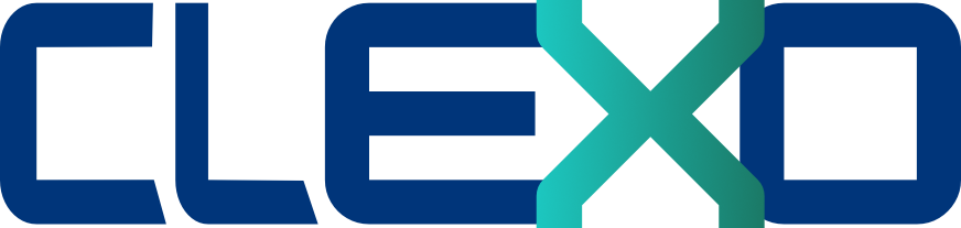 clexo logo wordmark showing text clexo, displayed in the login header above the sign in form; minimal modern styling conveys a professional welcoming tone